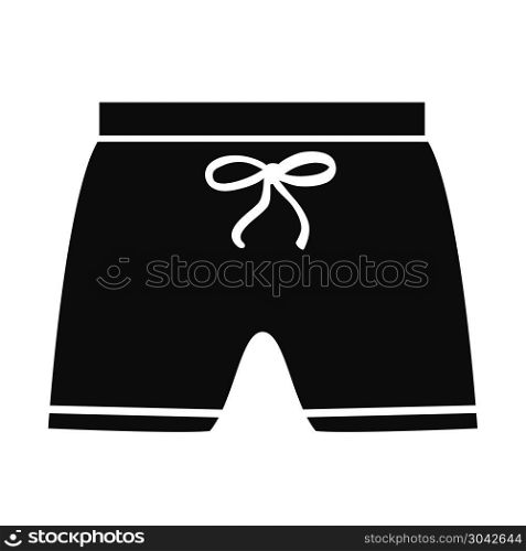 isolated simple black swim shorts icon on white background. simple black swim shorts icon