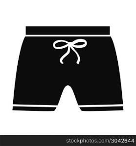 isolated simple black swim shorts icon on white background. simple black swim shorts icon