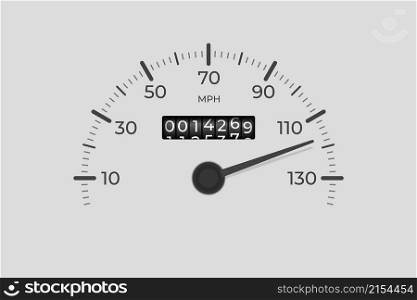 Isolated speedometer. Car mileage, measuring kilometers. Circle speed control, accelerating dashboard of autos or motorbike, recent vector background. Illustration of car mileage and speedometer. Isolated speedometer. Car mileage, measuring kilometers. Circle speed control, accelerating dashboard of autos or motorbike, recent vector background