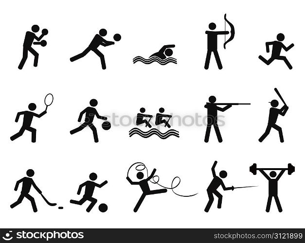 isolated sport people silhouettes icon on white background
