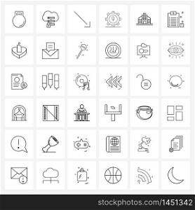 Isolated Symbols Set of 36 Simple Line Icons of medical, hospital, lower, industry, gear Vector Illustration