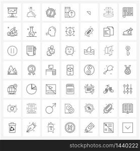 Isolated Symbols Set of 49 Simple Line Icons of up, arrow, cap, up, cpu Vector Illustration