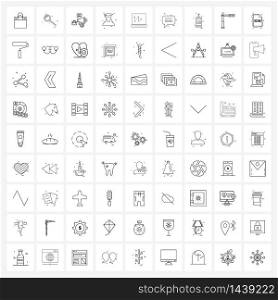 Isolated Symbols Set of 81 Simple Line Icons of mathematics, avatar, speaker, profile, avatar Vector Illustration