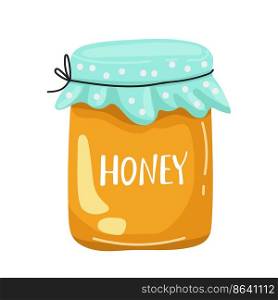 isolated vector honey jar and with honey on white .. isolated vector honey jar and with honey on white
