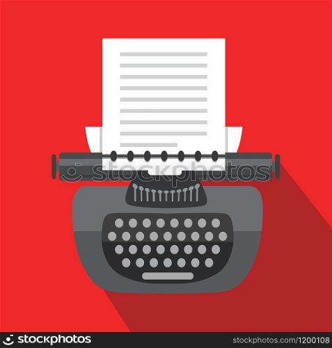 Isolated vintage typewriter. Retro equipment. Flat style. Blogging concept. Vector. Vector. Isolated vintage typewriter. Retro equipment. Flat style. Blogging concept.