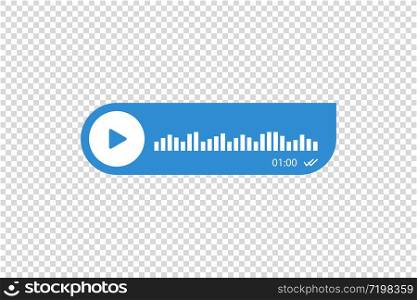 isolated voice message conversation vector illustration white background