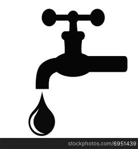 isolated Water Tap Vector Icon from white background