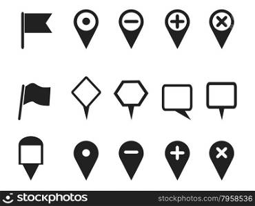 isolated web design pointer icons set from white background