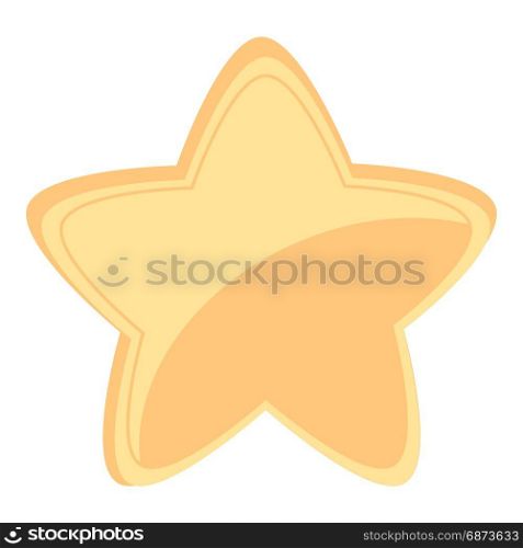 Isolated yellow star icon, ranking mark. Isolated yellow star icon, ranking mark. Modern simple favorite sign, decoration symbol for website design, web button, mobile app.