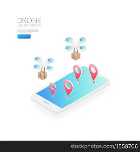 Isometric aerial transportation, online delivery service