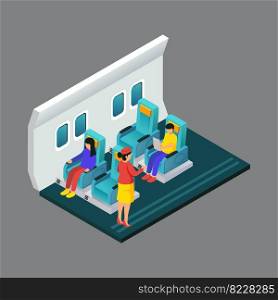 Isometric airplane boarding
