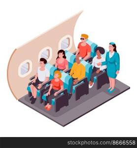 Isometric airplane boarding