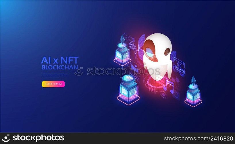 Isometric artificial intelligence and NFT media