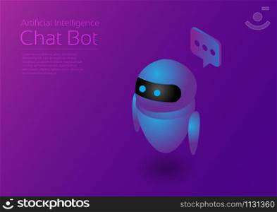 Isometric artificial intelligence chat bot, automatic assistant