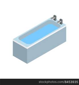Isometric bathroom tub
