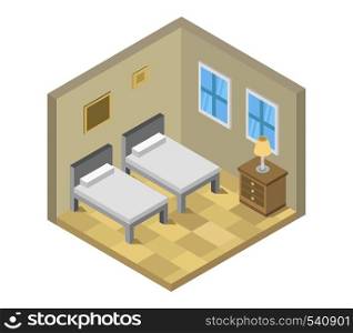 isometric bedroom