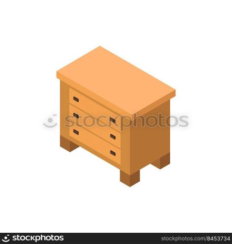 Isometric bedside table