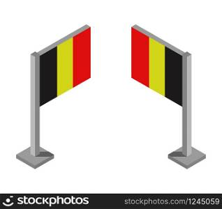 isometric belgium flag