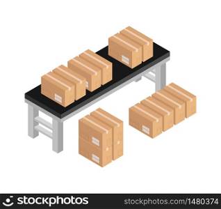 isometric box conveyor