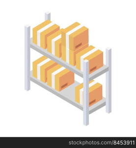 Isometric box shelf