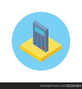 Isometric calculator Icon. Isometric modern app icon of calculator business concept on white background. 3d calculator concept icon accounting and calculation. Office and business work vector elements