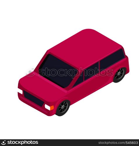 Isometric car icon isolated on white background. Hatchback illustration. 3d vector.. Isometric car icon. 3d vector illustration isolated on white background.