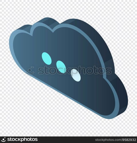 Isometric cloud database. Cloud computing and File cloud storage. Modern technology. Vector illustration