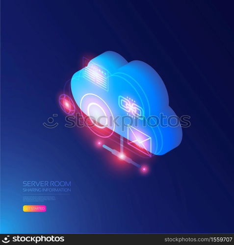 Isometric cloud server, data storage