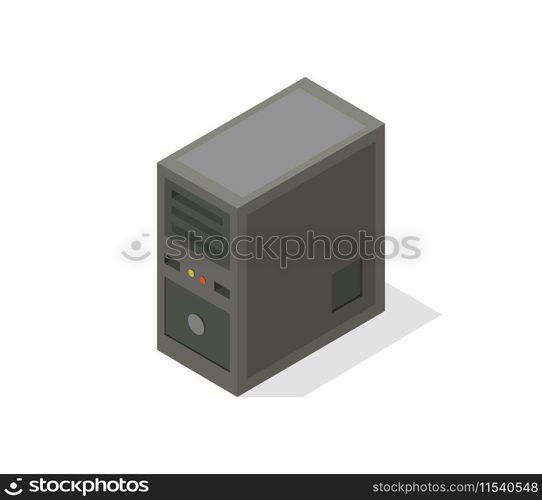 Isometric computer case