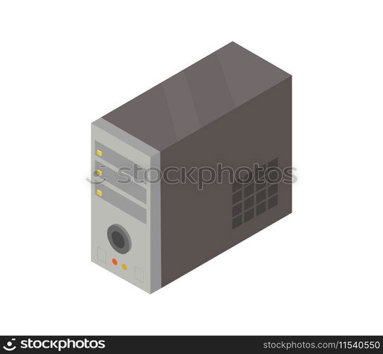 Isometric computer case