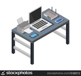 isometric desk