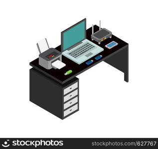 isometric desk