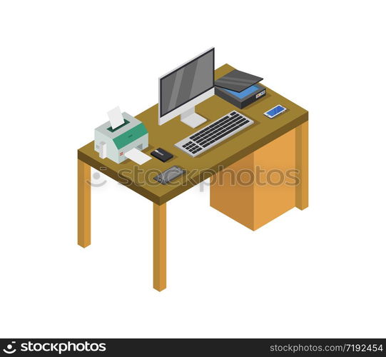 isometric desk