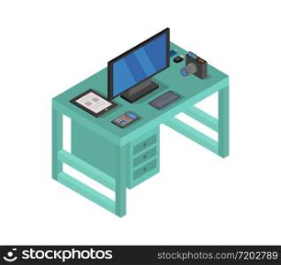 isometric desk