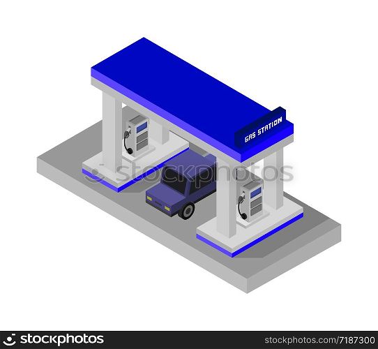 isometric gas station
