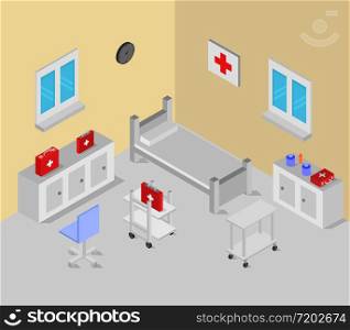 isometric hospital room