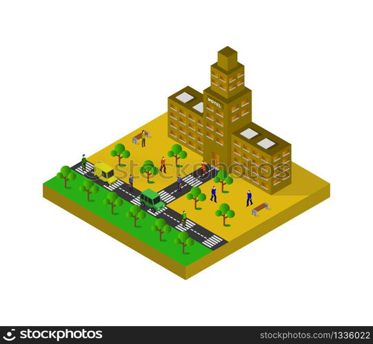 isometric hotel