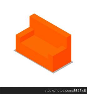 Isometric icon of a sofa vector.