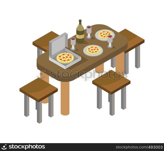 isometric kitchen table