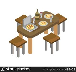isometric kitchen table