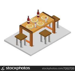 isometric kitchen table
