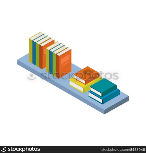 Isometric library shelf