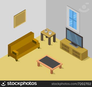 isometric lounge room