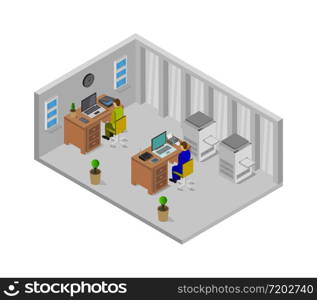 isometric office