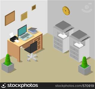 isometric office room