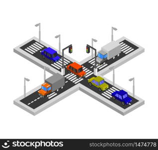 isometric road junction