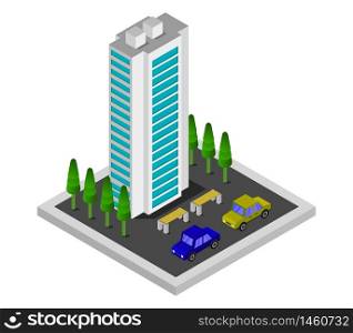 isometric skyscraper