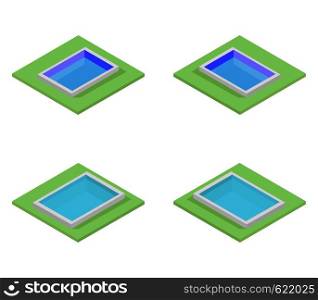 isometric swimming pool