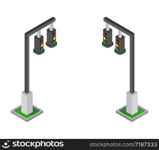 isometric traffic light