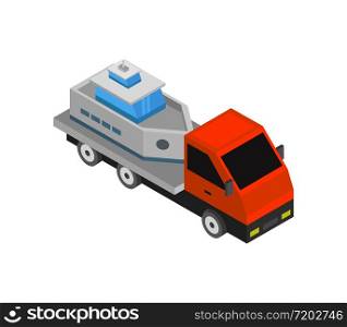 isometric truck boat